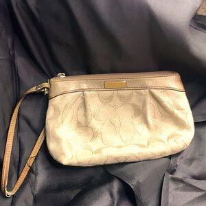 Coach rare limited edition gold wristlet